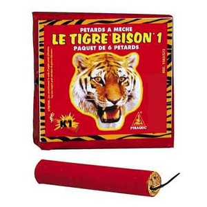 Le Tigre Bison 1 paquet de 6 pétards 